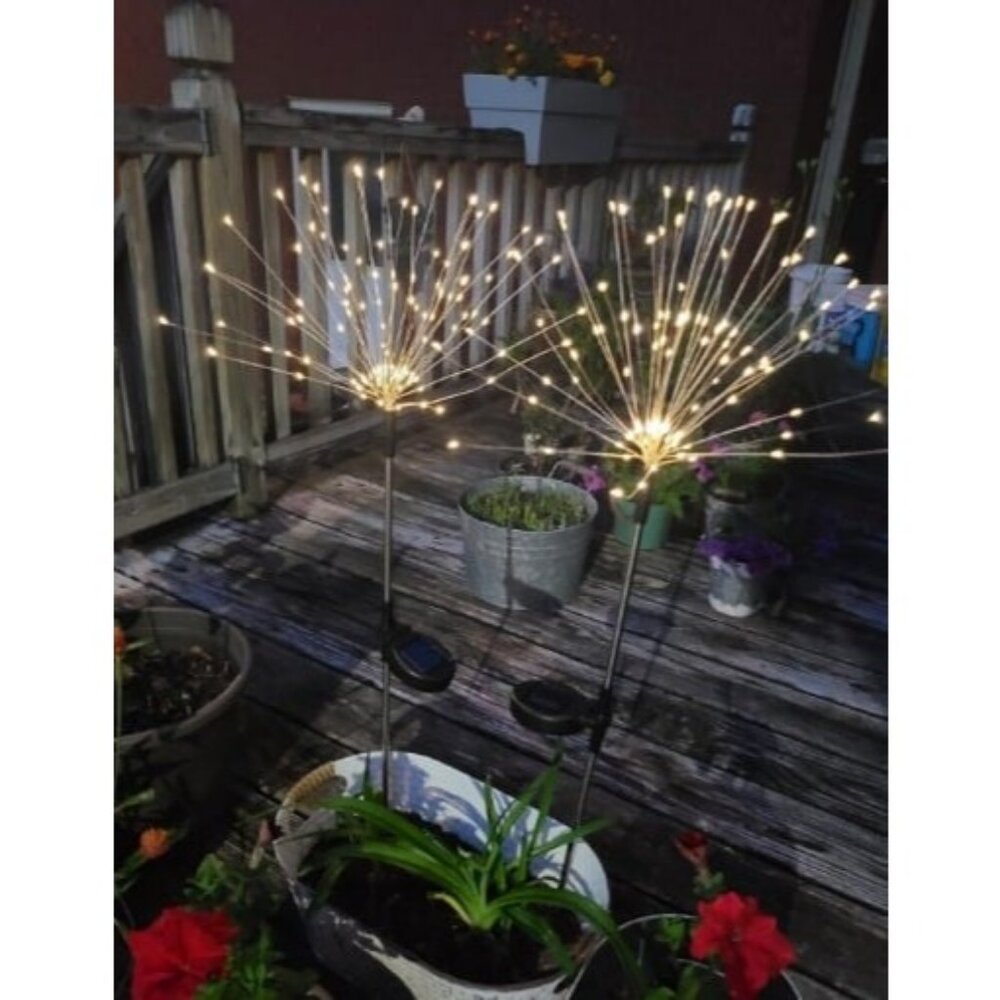Garden Outdoor Decor Lights 120LED 2Pack, Solar Garden Lights for Yard